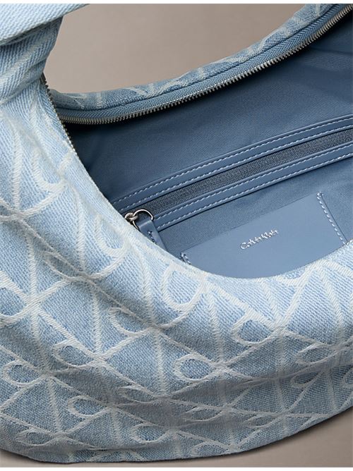 emblem aop denim hobo bag CALVIN KLEIN | LV04F3591GYBZ